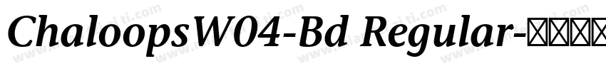 ChaloopsW04-Bd Regular字体转换